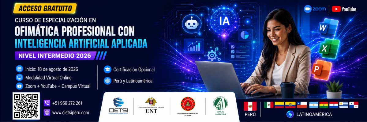 curso gratuito de especializaciOn en ofimAtica profesional con inteligencia artificial aplicada     nivel intermedio 2026